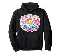 Citation Amusante de la Diva de Softball pour Filles Sweat à Capuche