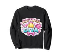 Citation Amusante de la Diva de Softball pour Filles Sweatshirt