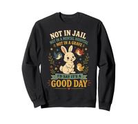 Citation Amusante de Lapin avec Citation en Anglais « Bunny Humour » Sweatshirt