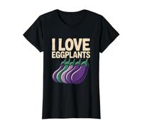 Citation Amusante de légumes I Love Eggplants T-Shirt Graphique avec Valeur