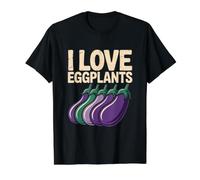 Citation Amusante de légumes I Love Eggplants T-Shirt Graphique avec Valeur