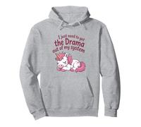 Citation amusante de licorne pastel pour les amateurs de soins personnels sans drame Sweat à Capuche