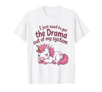 Citation amusante de licorne pastel pour les amateurs de soins personnels sans drame T-Shirt