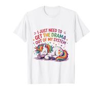 Citation amusante de licorne pastel pour les amateurs de soins personnels sans drame T-Shirt