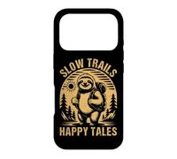 Citation Amusante de Paresseux : Slow Trails Happy Tales Coque pour iPhone 17 Pro