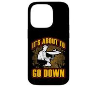 Citation Amusante de Plombier It's About to go Down Coque pour iPhone 14 Pro