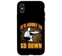 Citation Amusante de Plombier It's About to go Down Coque pour iPhone X/XS