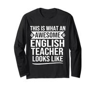 Citation amusante de professeur d'anglais Awesome English Teacher Manche Longue