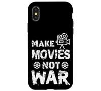 Citation Amusante de réalisateur de Film « Make Movies Not War » Coque pour iPhone X/XS