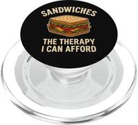 Citation Amusante de Sandwich The Therapy I Can Afford Food PopSockets PopGrip pour MagSafe