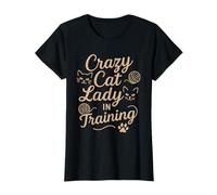 Citation Amusante des Amoureux des Chats « Crazy Cat Lady in Training » T-Shirt