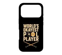 Citation Amusante du Joueur de Billard World's Okayest Coque pour iPhone 17 Pro