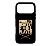 Citation Amusante du Joueur de Billard World's Okayest Coque pour iPhone 17 Pro Max