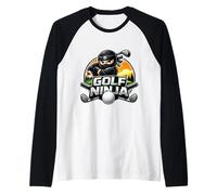 Citation Amusante du Joueur de Golf Ninja avec Slogan Manche Raglan