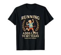 Citation amusante du marathon de course ajoute de la vie à mes années T-Shirt
