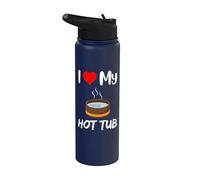 Citation amusante du propriétaire de jacuzzi I love hot tubs baignoire spa extérieur Stainless Steel Insulated Water Bottle