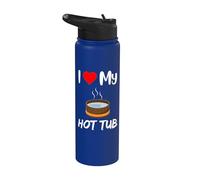 Citation amusante du propriétaire de jacuzzi I love hot tubs baignoire spa extérieur Stainless Steel Insulated Water Bottle