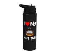 Citation amusante du propriétaire de jacuzzi I love hot tubs baignoire spa extérieur Stainless Steel Insulated Water Bottle