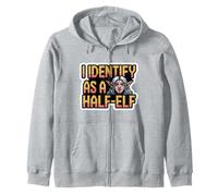 Citation Amusante « I Identify as a Half-Elf » pour Homme et Femme. Sweat à Capuche