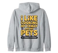 Citation Amusante « I Like Cooking My Family and My Pets Use Commas » Sweat à Capuche