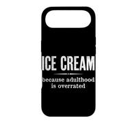 Citation Amusante Ice Cream Because Adulthood is Overrated Coque pour iPhone Air