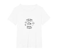 Citation Amusante I'm Not Always Sarcastic Sometimes I'm Asleep T-Shirt, Femme Grandes Tailles, Blanc, 4X