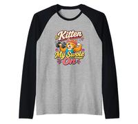 Citation Amusante Kitten My Swole on Funny Workout Haltérophilie Manche Raglan