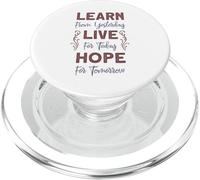 Citation Amusante « Learn from Yesterday Live Today Hope for Tomorrow » PopSockets PopGrip pour MagSafe