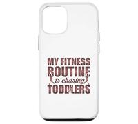 Citation Amusante My Fitness Routine is Chasing Toddlers Coque pour iPhone 12/12 Pro