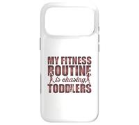 Citation Amusante My Fitness Routine is Chasing Toddlers Coque pour iPhone 17 Pro Max