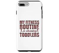 Citation Amusante My Fitness Routine is Chasing Toddlers Coque pour iPhone 7 Plus/8 Plus