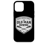Citation Amusante « Never Underestimate an Old Man Rowing Crew Rower » Coque pour iPhone 12 Mini