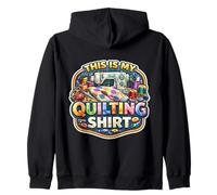 Citation Amusante pour Amoureux de la Courtepointe avec Phrase « This is My Quilting » Sweat à Capuche