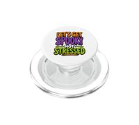 Citation Amusante pour Halloween Let's Get Spooky Not Stressed PopSockets PopGrip pour MagSafe