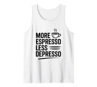 Citation Amusante pour Les Amateurs de café de More Espresso Less Depresso Débardeur
