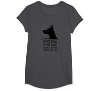 Citation Amusante pour Les Amoureux des Animaux de Compagnie If My Dog Doesn't Like You T-Shirt, Fille, Chiné Foncé, M