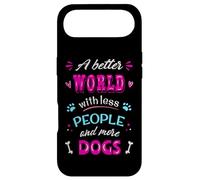 Citation Amusante pour Les Amoureux des Chiens « A Better World with More Dogs » Coque pour iPhone Air
