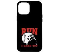 Citation Amusante « Run I Dare You Baseball Catcher » Coque pour iPhone 12 Pro Max