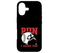 Citation Amusante « Run I Dare You Baseball Catcher » Coque pour iPhone 17