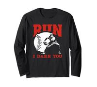 Citation Amusante « Run I Dare You Baseball Catcher » Manche Longue