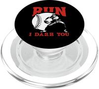 Citation Amusante « Run I Dare You Baseball Catcher » PopSockets PopGrip pour MagSafe