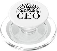 Citation Amusante « Stay at Home CEO » adaptée aux Enfants, Hommes et Femmes. PopSockets PopGrip pour MagSafe