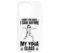 Citation Amusante sur Le Yoga Ayurveda Coque pour iPhone 15 Pro