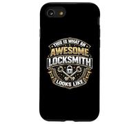 Citation Amusante « This is What an Awesome Locksmith Looks Like » Coque pour iPhone SE (2020) / 7/8