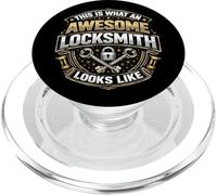 Citation Amusante « This is What an Awesome Locksmith Looks Like » PopSockets PopGrip pour MagSafe