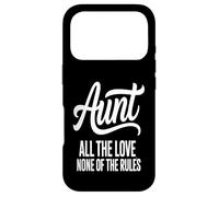 Citation « Aunt All The Love None of The Rules » Coque pour iPhone 17 Pro