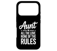 Citation « Aunt All The Love None of The Rules » Coque pour iPhone 17 Pro