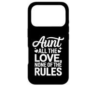 Citation « Aunt All The Love None of The Rules » Coque pour iPhone 17 Pro