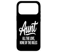 Citation « Aunt All The Love None of The Rules » Coque pour iPhone 17 Pro Max