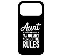 Citation « Aunt All The Love None of The Rules » Coque pour iPhone 17 Pro Max